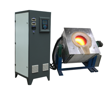 อุปกรณ์หลอมเหนี่ยวนำ 60KW หน้าจอสัมผัสความถี่แสง 1-10Khz สำหรับการหลอมโลหะ